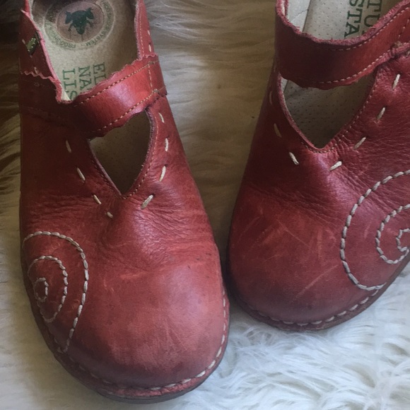 Red El Natura Lista Clogs - Picture 3 of 8